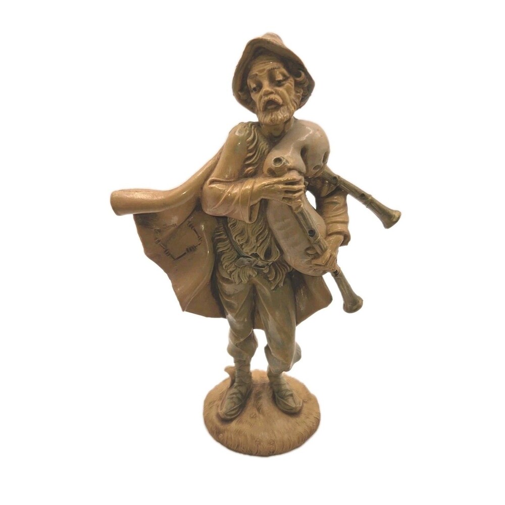 1983 Fontanini Depose 7.5" Josiah w Bagpipes Nativity Village Figure #329